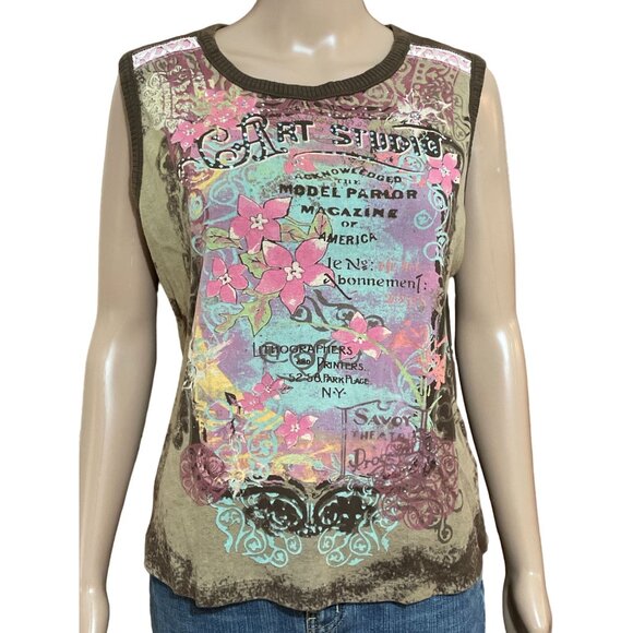 Vanilla Sugar Multicolor Graphic Tank Top - Picture 1 of 3